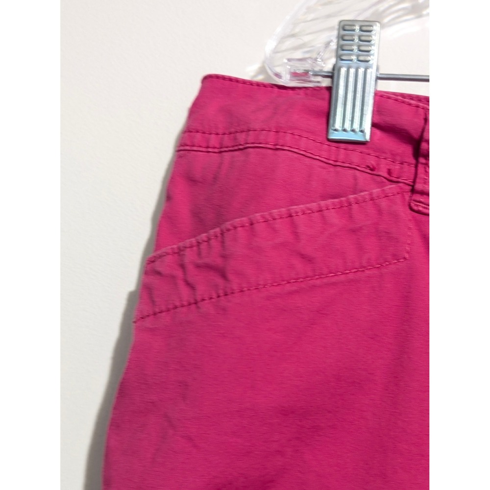 Chico's Bermuda Shorts Women Size 3 (XL 16) Pink Stretch Mid Rise Cotton - Picture 3 of 6